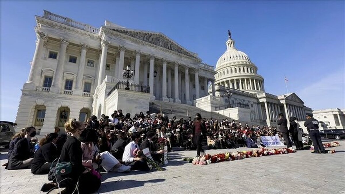 تظاهرات کارمندان کنگره آمریکا علیه تصویب قانون کمک به اسرائیل