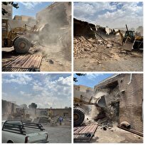 تخریب ساخت ساز غیر مجاز در منطقه ۲۰