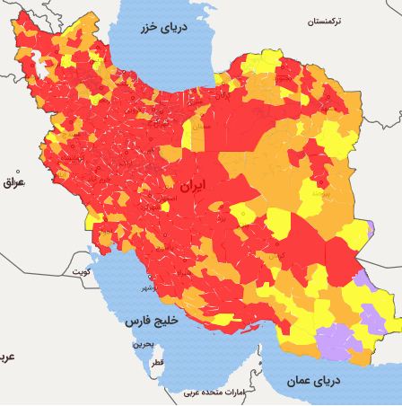 نقشه کرونا