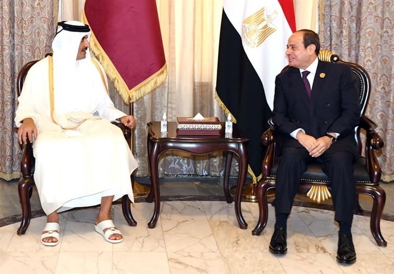 امیر قطر و رئیس جمهور مصر