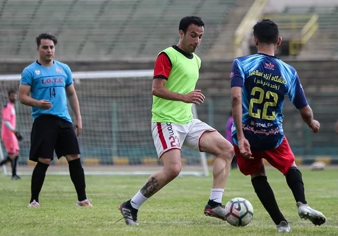 تمرین تیم ملی فوتبال هفت نفره