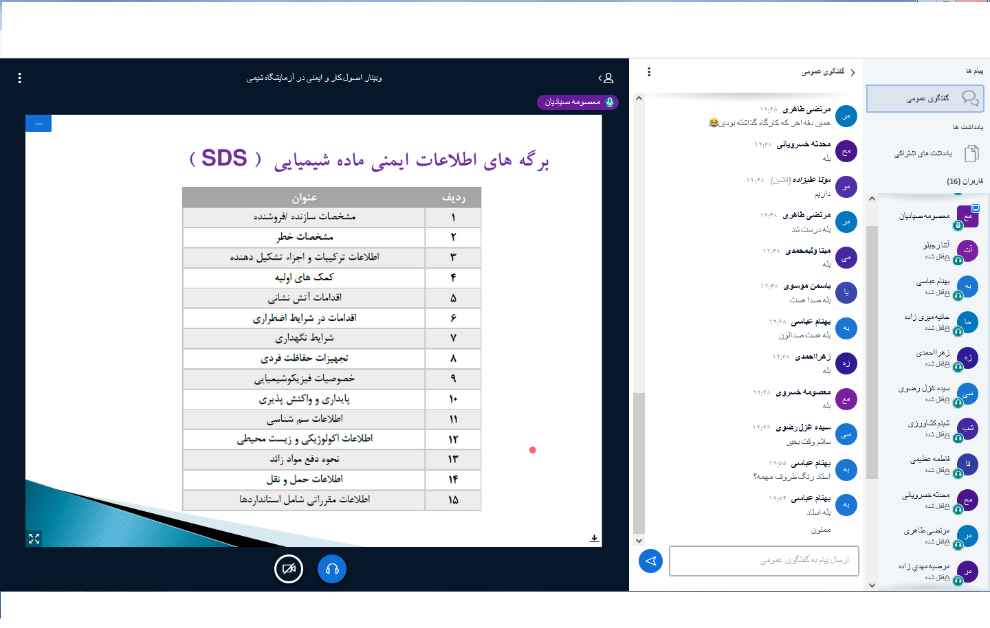 اصول کار و ایمنی در آزمایشگاه شیمی