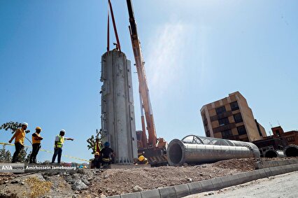 Installation of Monopole Telecommunications Tower in Tehran