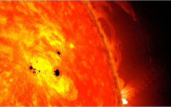 لکههای خورشیدی در اوج فعالیت نمایان شدند لکههای خورشیدی در اوج فعالیت نمایان شدند