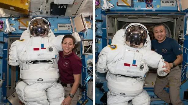 فضانوردان ناسا و JAXA راهپیمایی فضایی را آغاز کردند فضانوردان ناسا و JAXA راهپیمایی فضایی را آغاز کردند