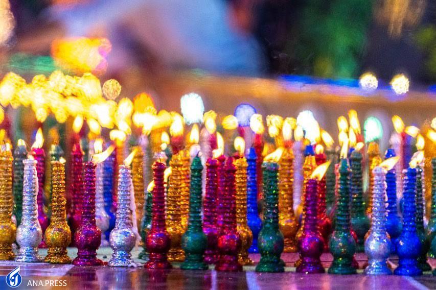 یک هزار و ۱۸۹ شمع رنگی برای میلاد حضرت مهدی(عج) در کربلا روشن شد