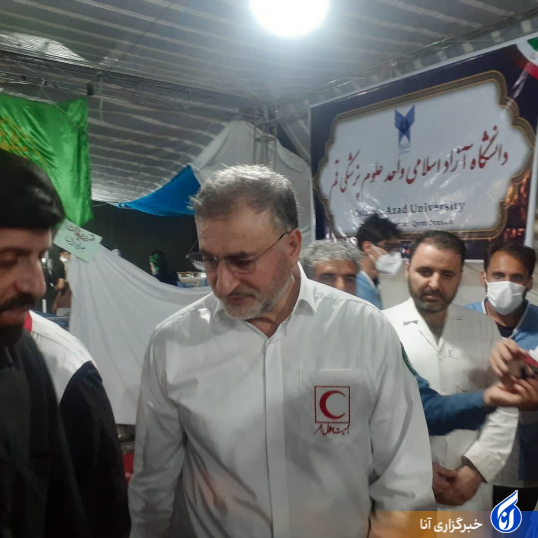حضور رئیس دانشگاه آزاد اسلامی در موکب منتظران ظهور قم+عکس