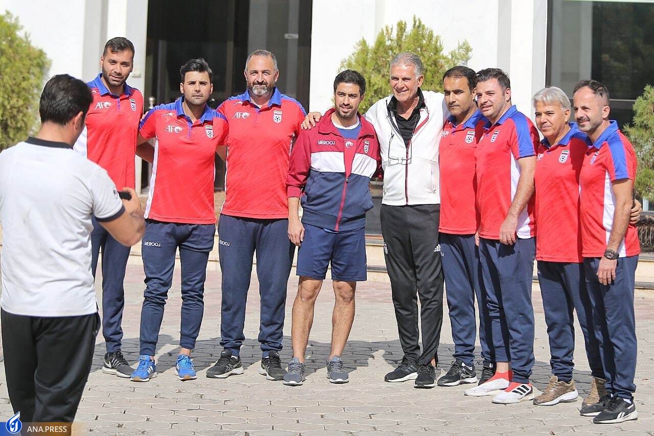 پایان فاز اول تمرین تیم ملی/ عکس یادگاری کی روش با یک استقلالی+ عکس