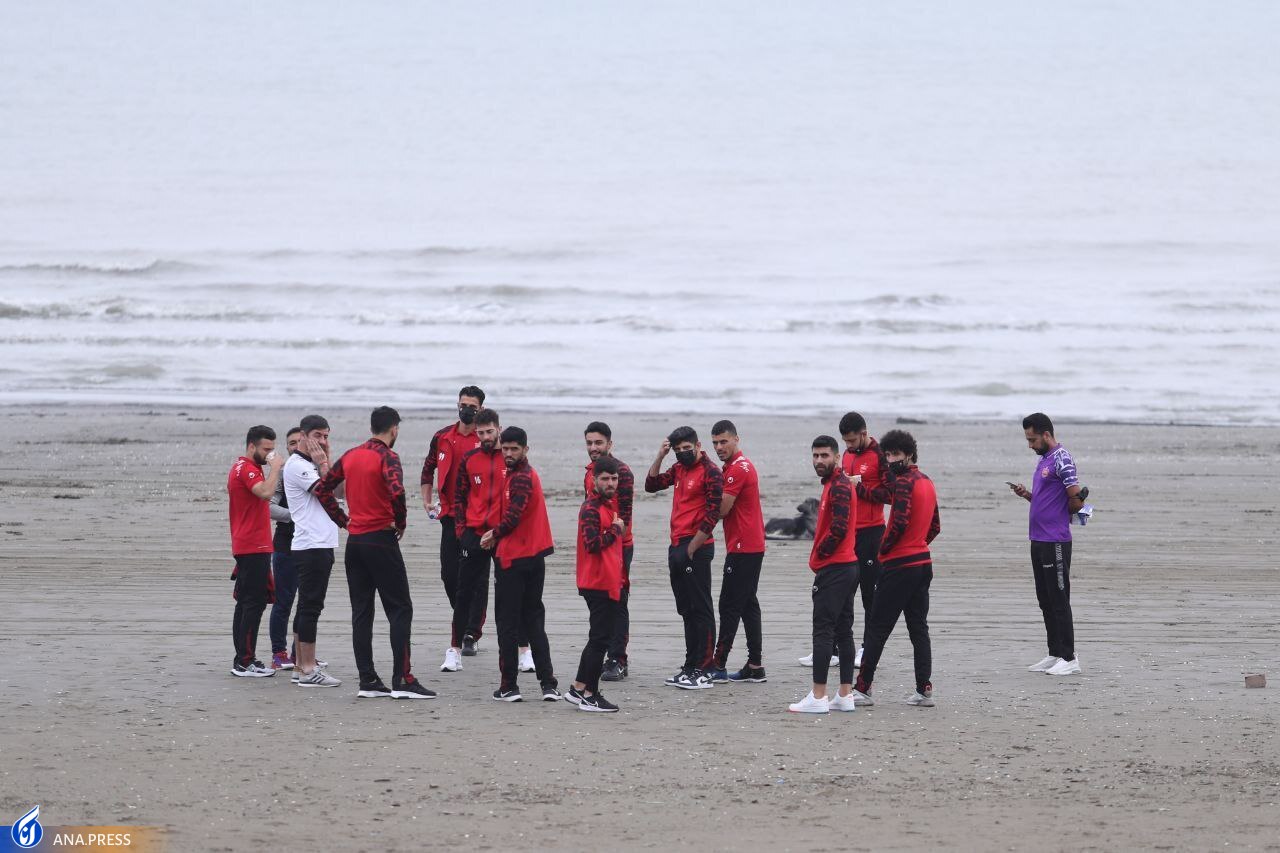 اقدام جالب پرسپولیسی ها کنار ساحل انزلی+عکس