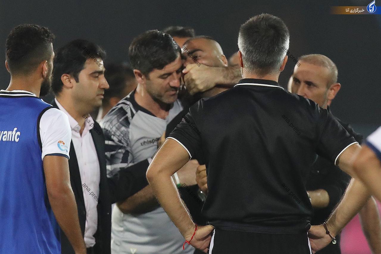تصاویر عجیب از مربی پرسپولیس برای مهار سرمربی ملوان