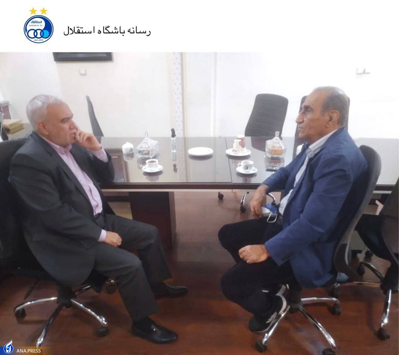 دیدار فتح الله زاده با چهره ماندگار استقلال + عکس