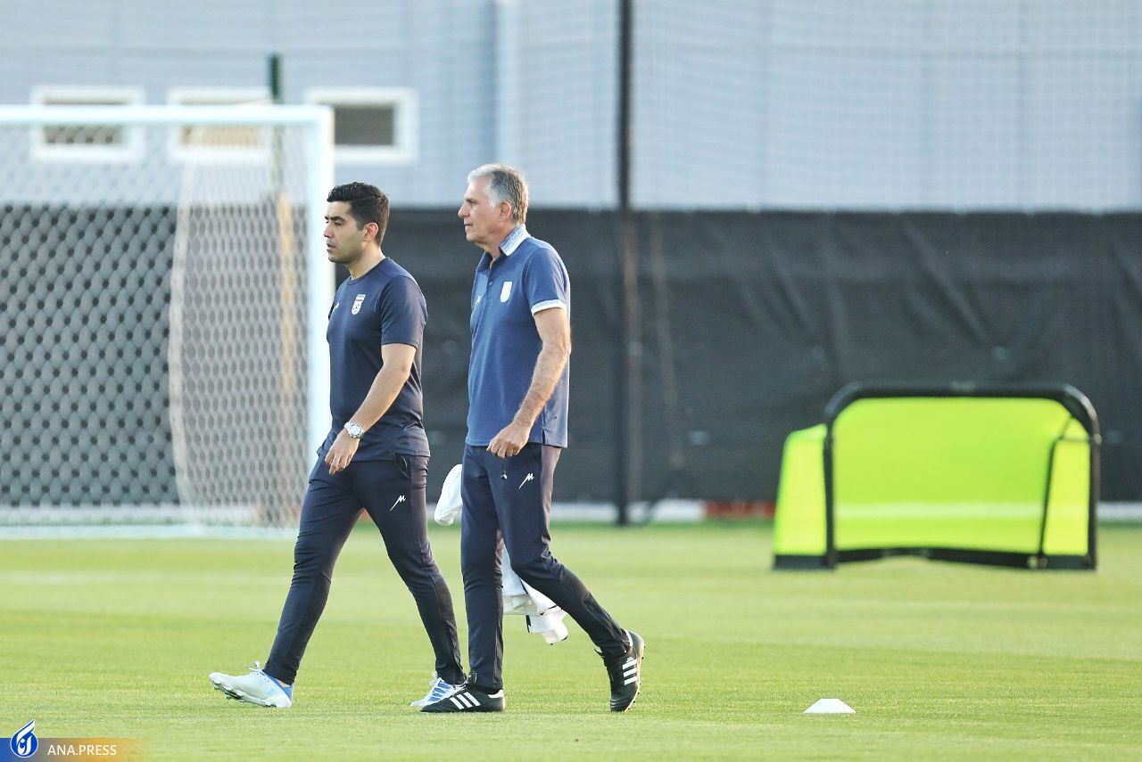 گزارش تصویری از اولین تمرین و نشست خبری سرمربی تیم ملی در قطر