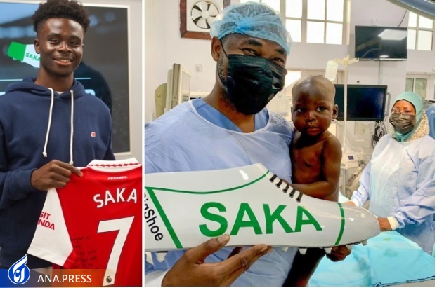 حضور بازیکن حریف ایران در کارهای خیر/ساکا به یاری ۱۲۰ کودک نیازمند آمد حضور بازیکن حریف ایران در کارهای خیر/ساکا به یاری ۱۲۰ کودک نیازمند آمد