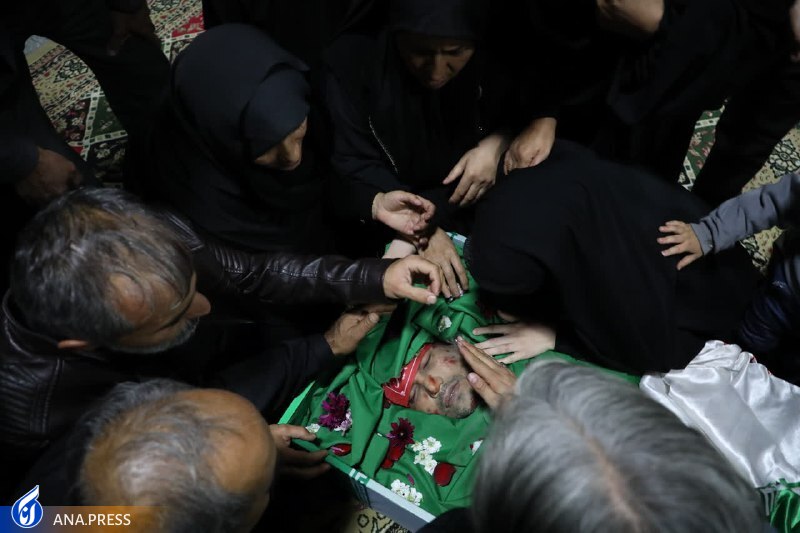 وداع با شهدای حمله تروریستی اسرائیل + عکس