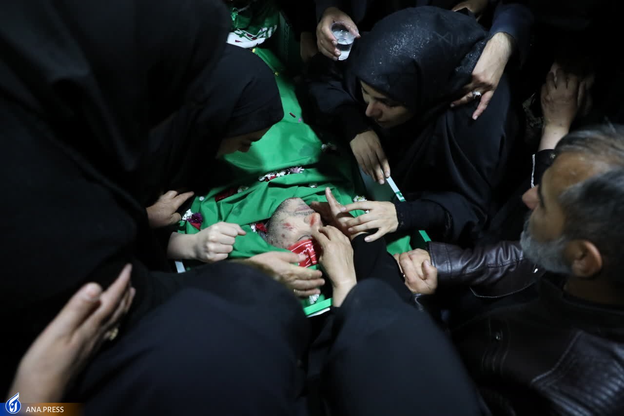 وداع با شهدای حمله تروریستی اسرائیل + عکس