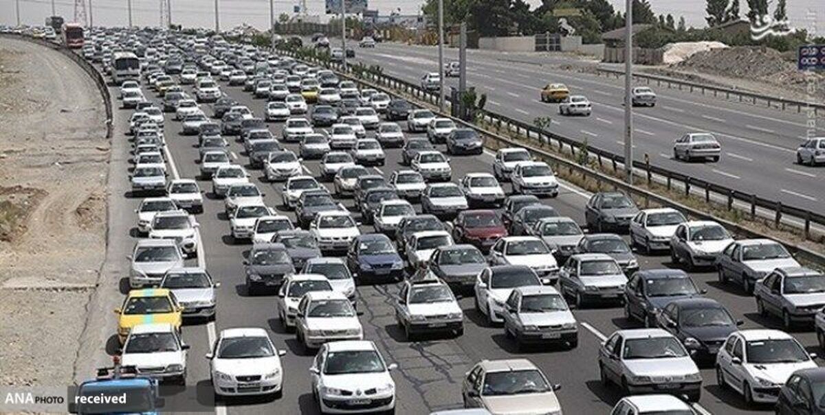 ترافیک سنگین در اتوبان تهران-کرج