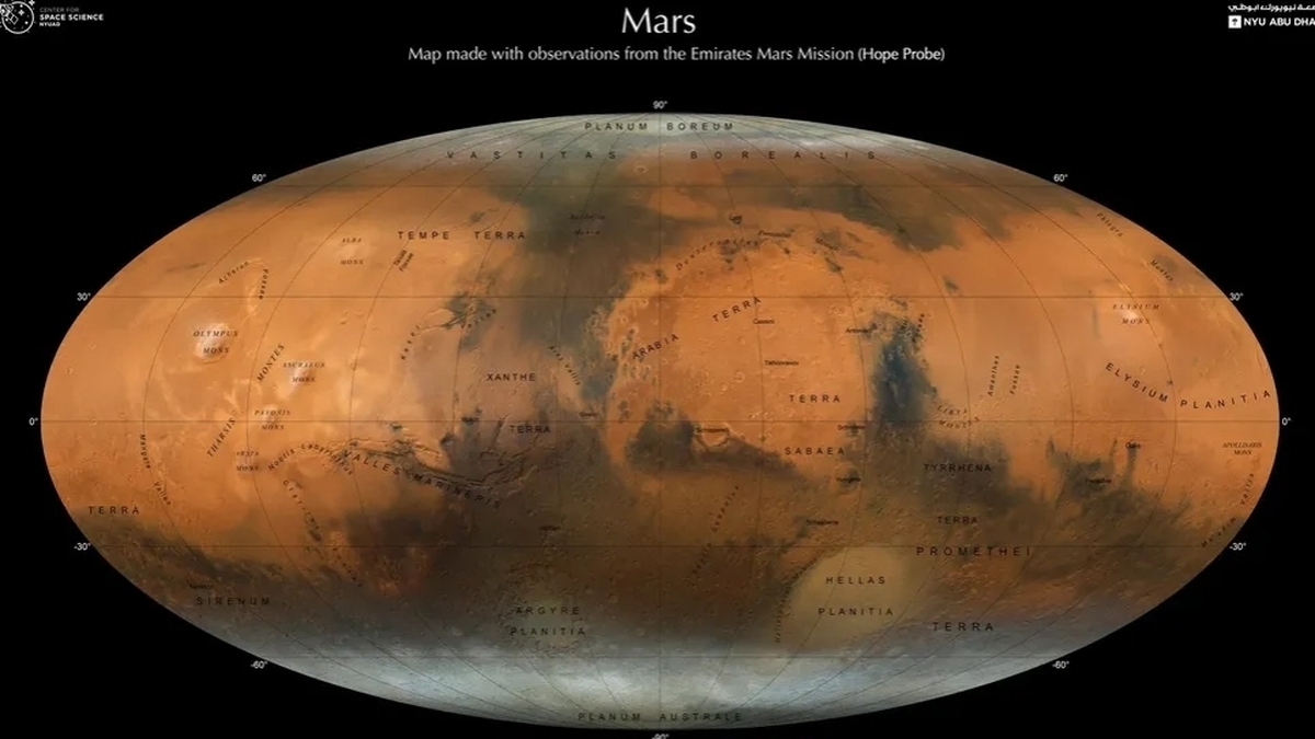 طوفان مریخی هزاران ذره از خاک را جابه‌جا کرد