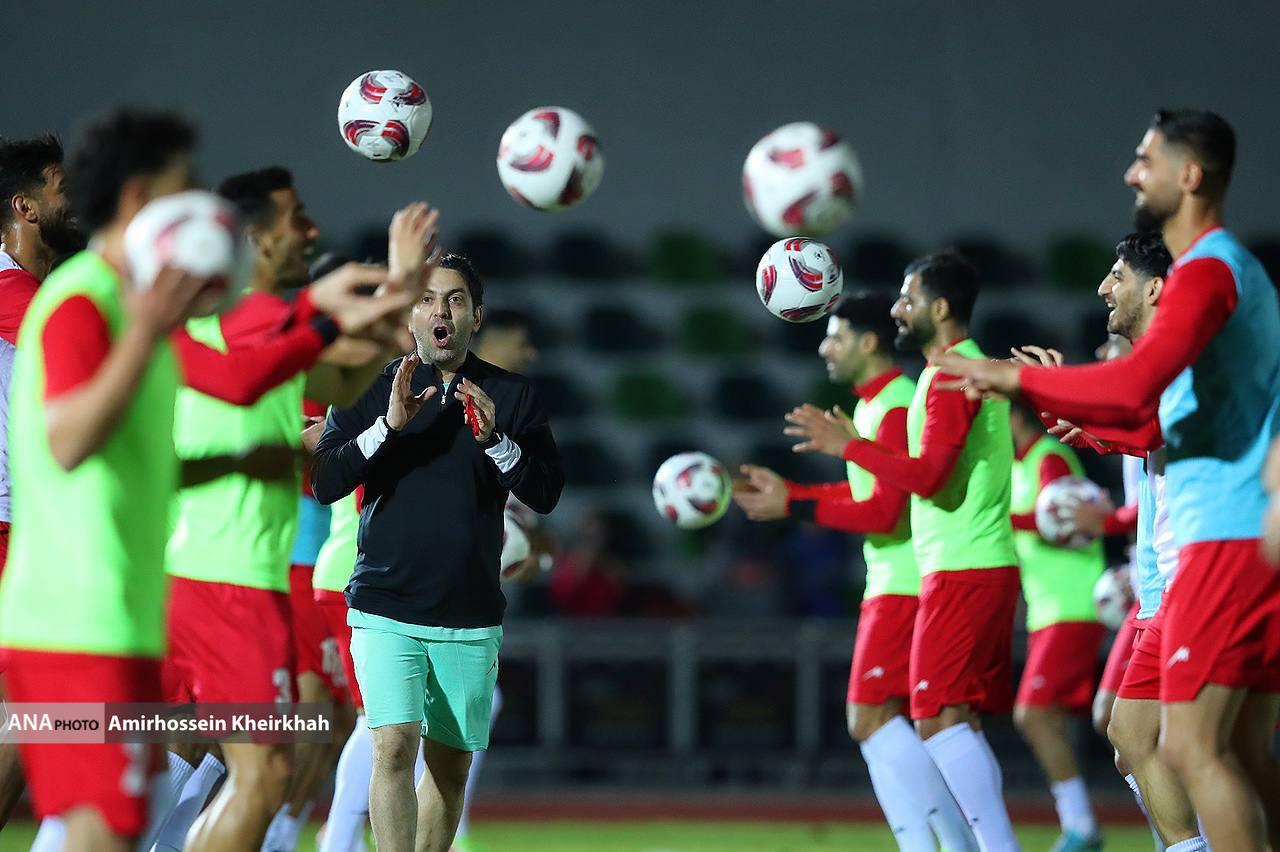 گزارش تصویری از تمرین تیم ملی فوتبال در کیش