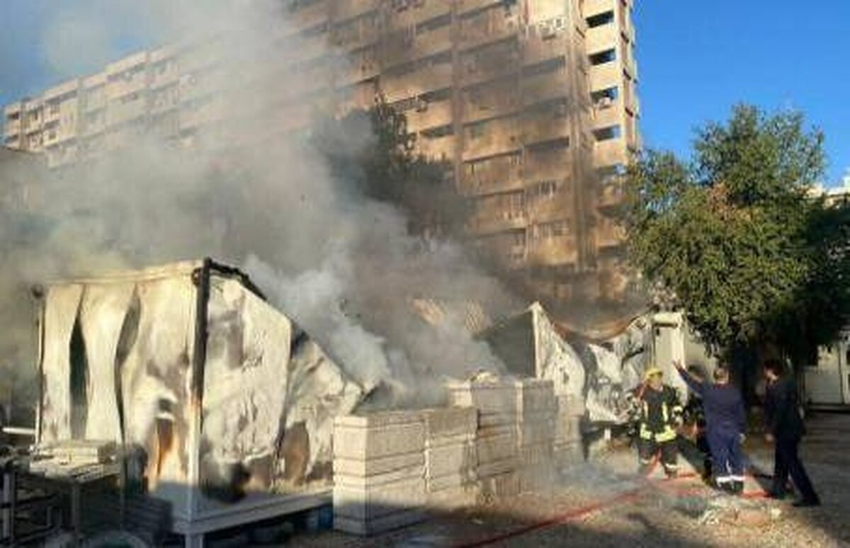 آتش‌سوزی در نزدیکی سفارت ایران در بغداد