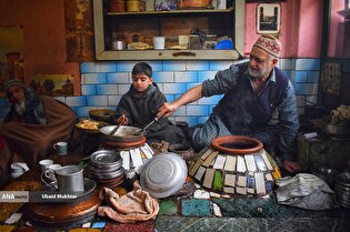 پخت غذای سنتی در کشمیر