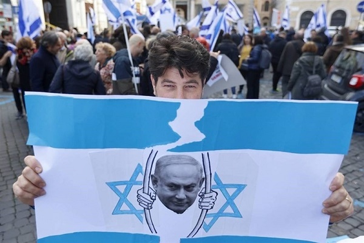تداوم تظاهرات علیه نتانیاهو در تل‌آویو