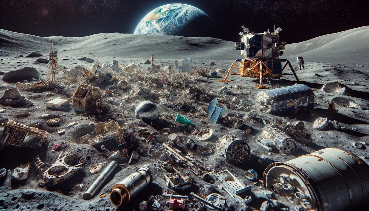 رد پای بشر در فضا  چه کسی زباله‌‌های ماه را جمع می‌کند؟