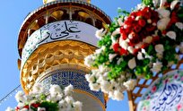 جشن ۱۳ رجب در حرم امام علی (ع) / خادمان با گل و شکلات به استقبال زائران رفتند+فیلم