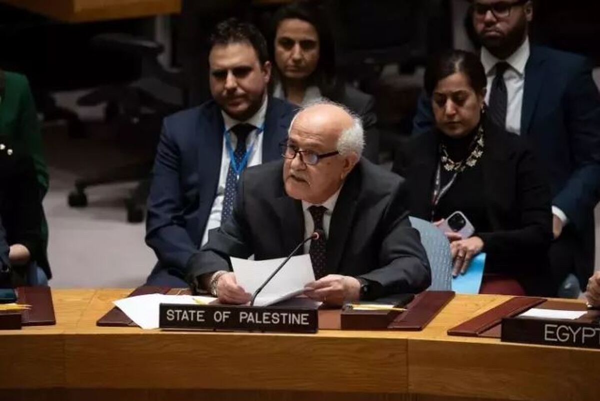 نماینده فلسطین در سازمان ملل، وتوی قطعنامه آتش بس توسط آمریکا را محکوم کرد