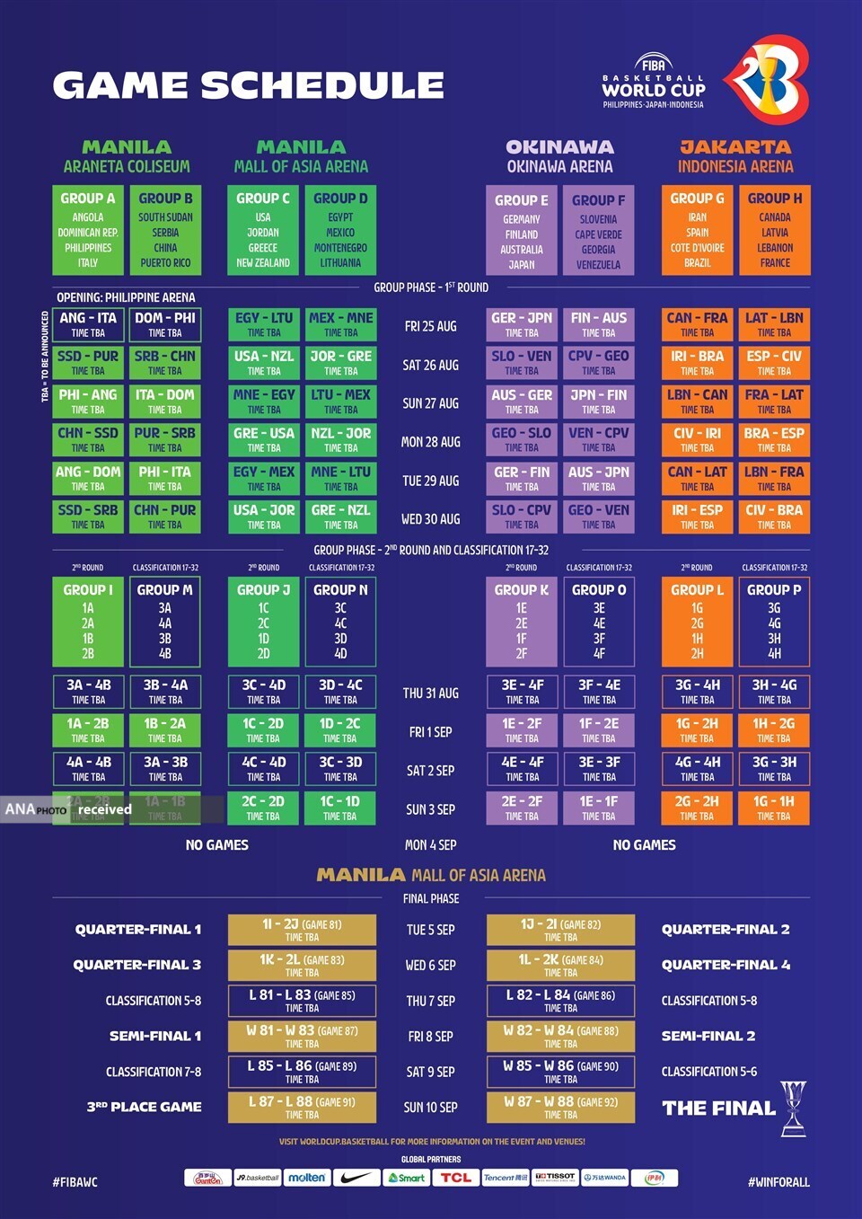 زمان بازیهای تیم ملی بسکتبال مشخص شد+ عکس زمان بازیهای تیم ملی بسکتبال مشخص شد+ عکس