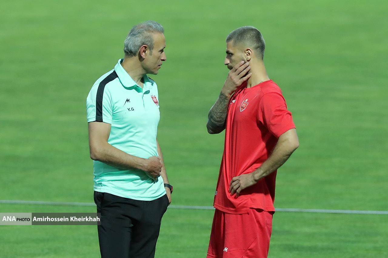 از گفت‌وگوی جالب گل‌محمدی با بیرانوند تا شوخی با سرلک در گزارش تصویری تمرین پرسپولیس