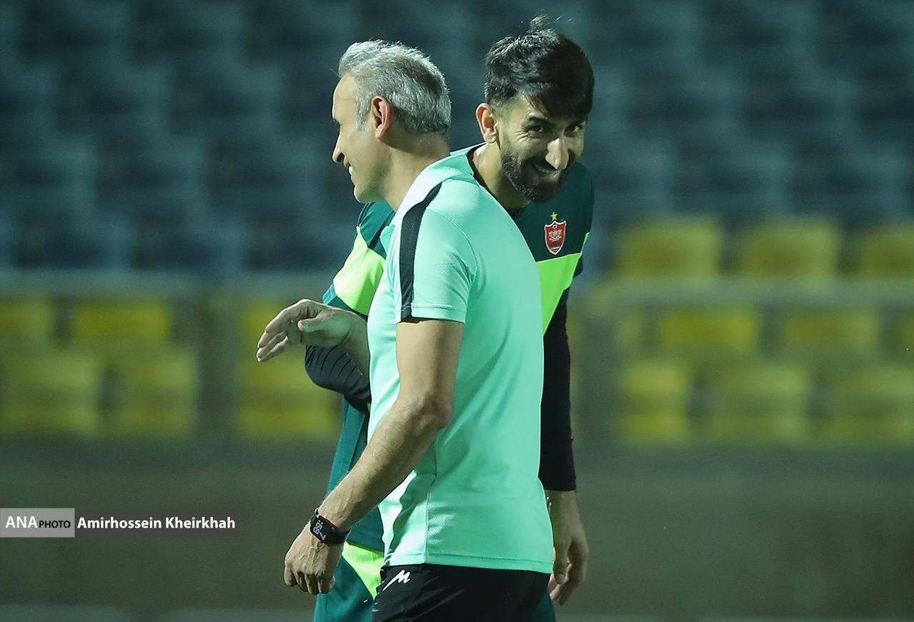 از گفت‌وگوی جالب گل‌محمدی با بیرانوند تا شوخی با سرلک در گزارش تصویری تمرین پرسپولیس