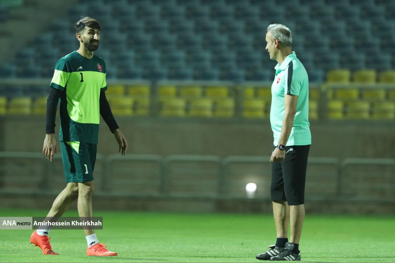 از گفت‌وگوی جالب گل‌محمدی با بیرانوند تا شوخی با سرلک در گزارش تصویری تمرین پرسپولیس