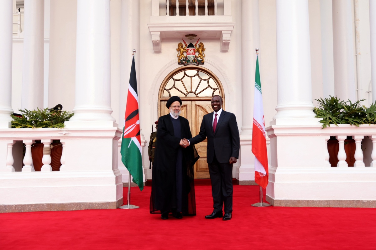 رئیس جمهور کنیا از رئیسی استقبال کرد