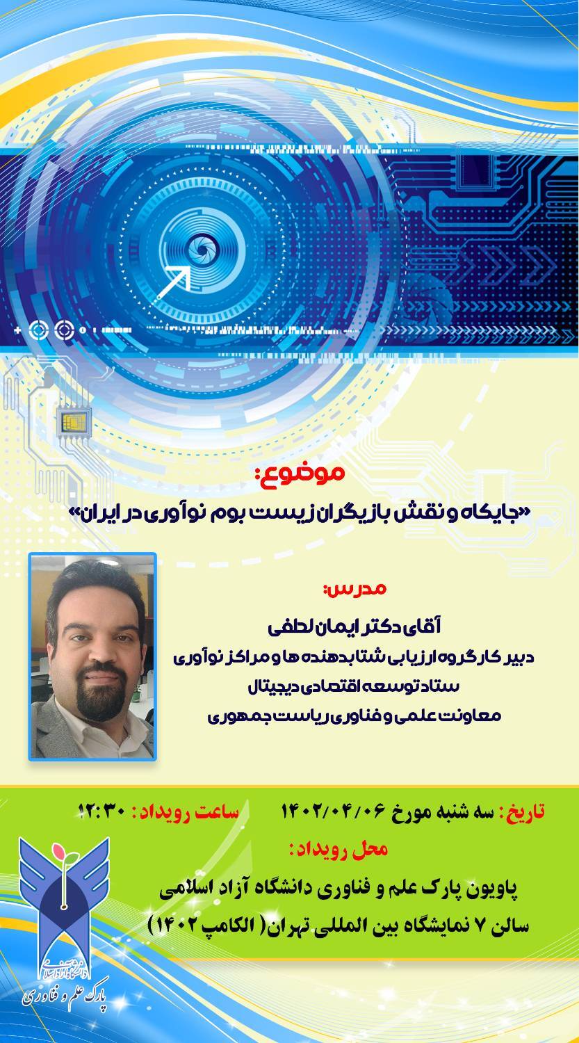 بررسی جایگاه و نقش بازیگران زیستبوم نوآوری ایران در نمایشگاه الکامپ بررسی جایگاه و نقش بازیگران زیستبوم نوآوری ایران در نمایشگاه الکامپ