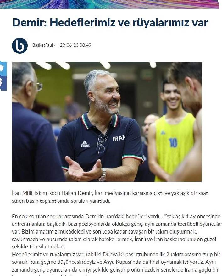 واکنش صحبتهای دمیر در رسانههای ترکیهای واکنش صحبتهای دمیر در رسانههای ترکیهای