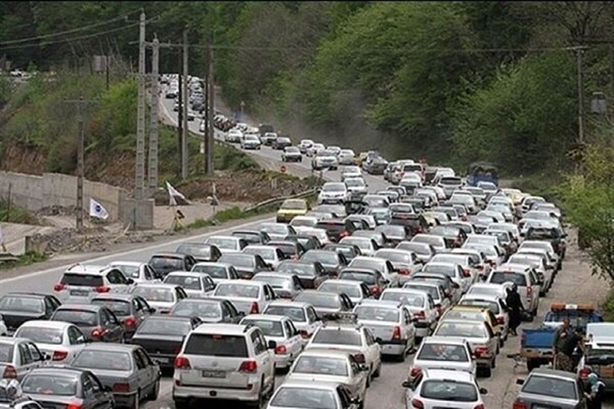 ترافیک سنگین جاده چالوس