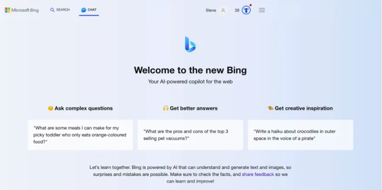 چت هوش مصنوعی «بینگ» به مرورگرهای کروم و سافاری میآید چت هوش مصنوعی «بینگ» به مرورگرهای کروم و سافاری میآید