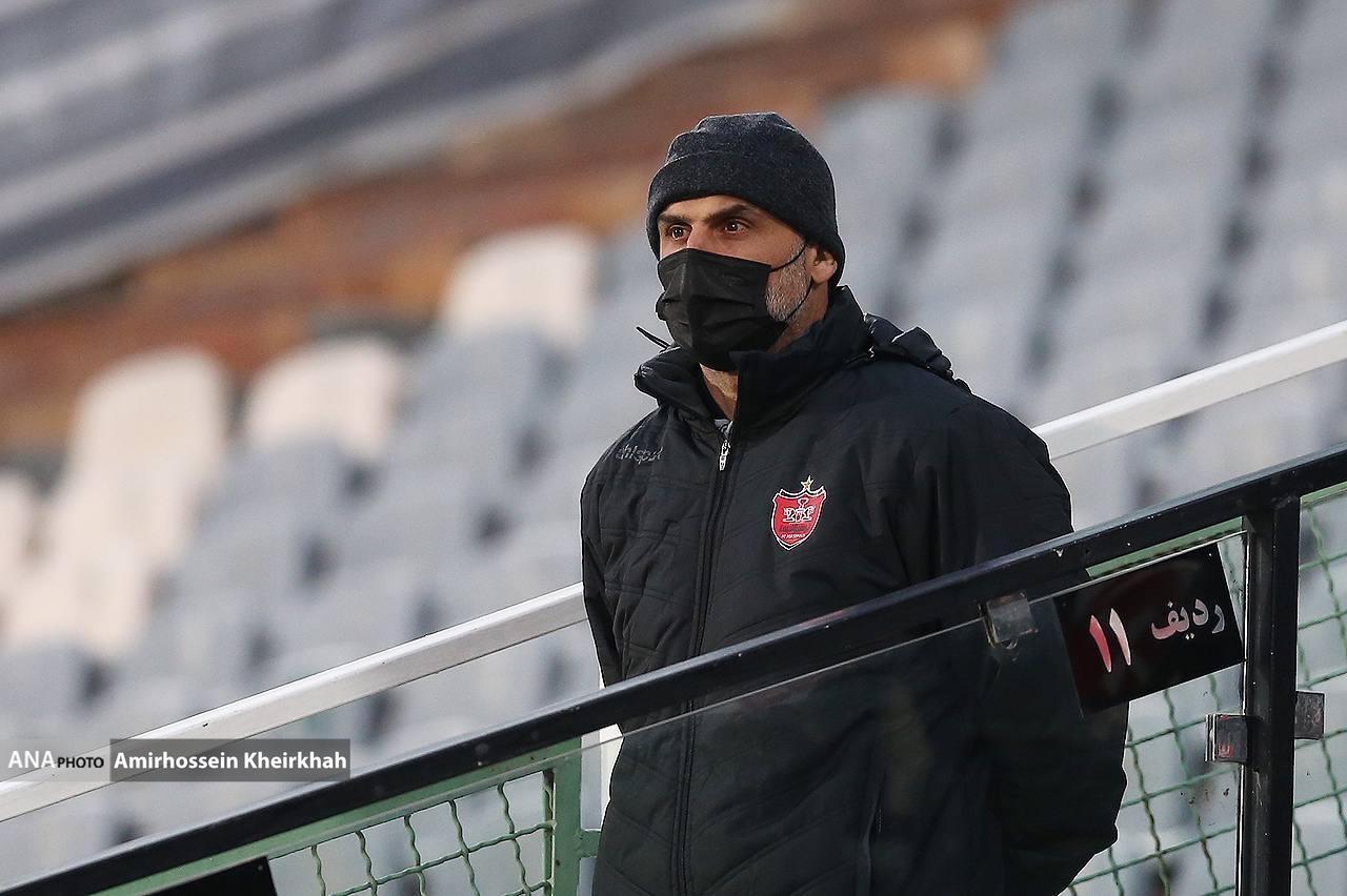 بماند///مرور اتفاقات آخرین بازی پرسپولیس و ذوب‌آهن| از شادی گل متفاوت عالیشاه تا عدم اجازه مربی سرخپوشان برای نشستن روی نیمکت+تصاویر