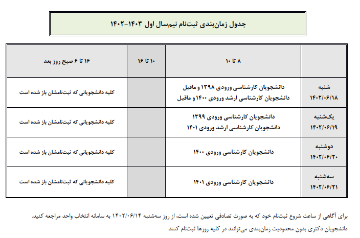 تقویم آموزشی دانشگاه شریف اعلام شد تقویم آموزشی دانشگاه شریف اعلام شد
