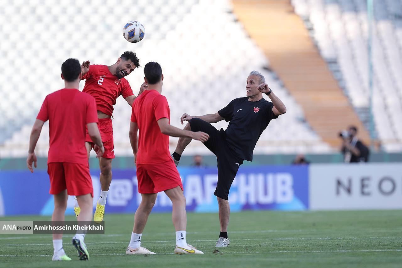 لیگ قهرمانان آسیا| گزارش تصویری از آخرین تمرین پرسپولیس مقابل النصر با حضور بیرانوند