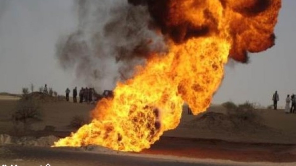 «سرقت» دلیل آتش‌سوزی خط لوله انتقال نفت گوره- جاسک  خللی در تولید و انتقال سوخت ایجاد نشده است