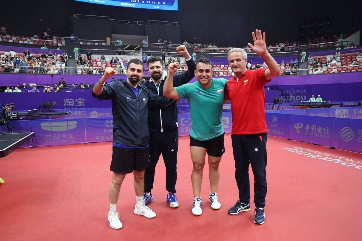 بازی‌های آسیایی هانگژو| صعود تیم تنیس روی میز ایران به مرحله یک‌هشتم