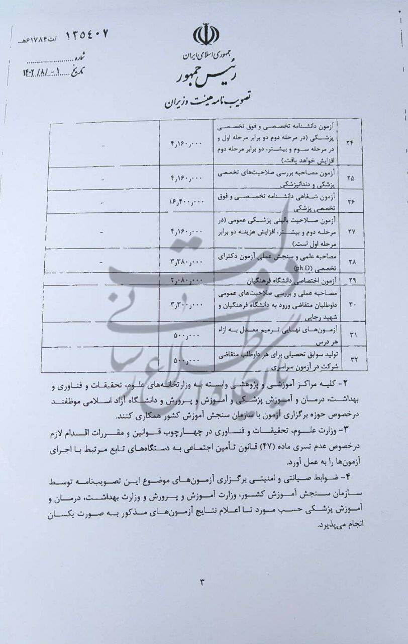 سیاستهای پذیرش متقاضیان ورود به آموزش عالی تصویب شد سیاستهای پذیرش متقاضیان ورود به آموزش عالی تصویب شد