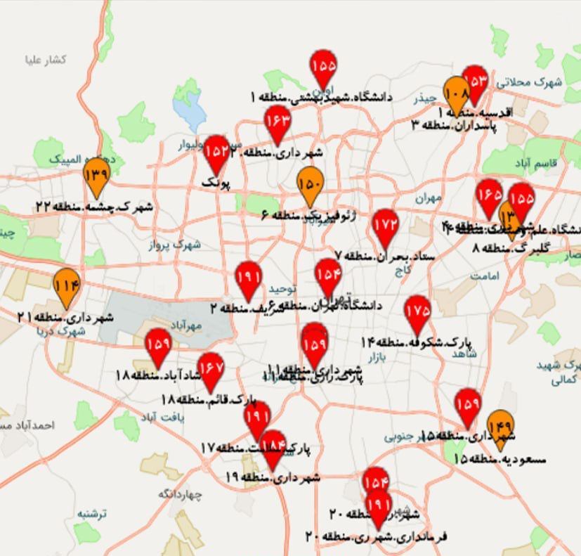 تهران بار دیگر در وضعیت قرمز قرار گرفت تهران بار دیگر در وضعیت قرمز قرار گرفت