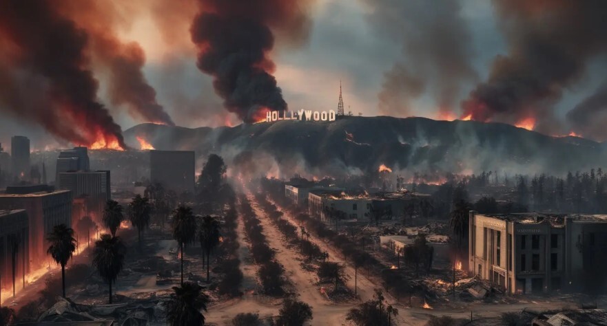 از پیام بی ادبانه ترامپ برای فرماندار کالیفرنیا تا گریه بازیگر هالیوودی حامی اسرائیل به دلیل سوختن خانه اش +فیلم و عکس