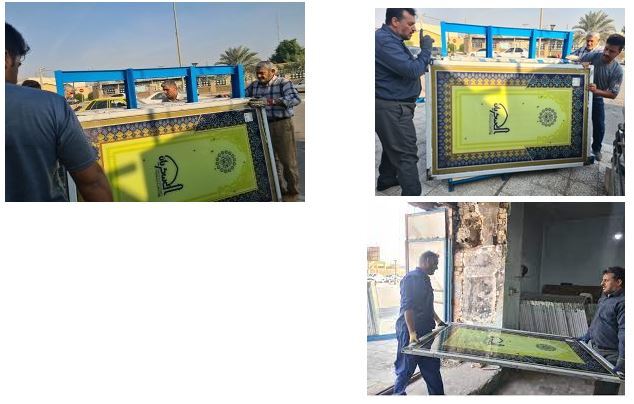 ساخت قاطع های حرم امامین عسکریین(ع) توسط هنرمندان آبادانی