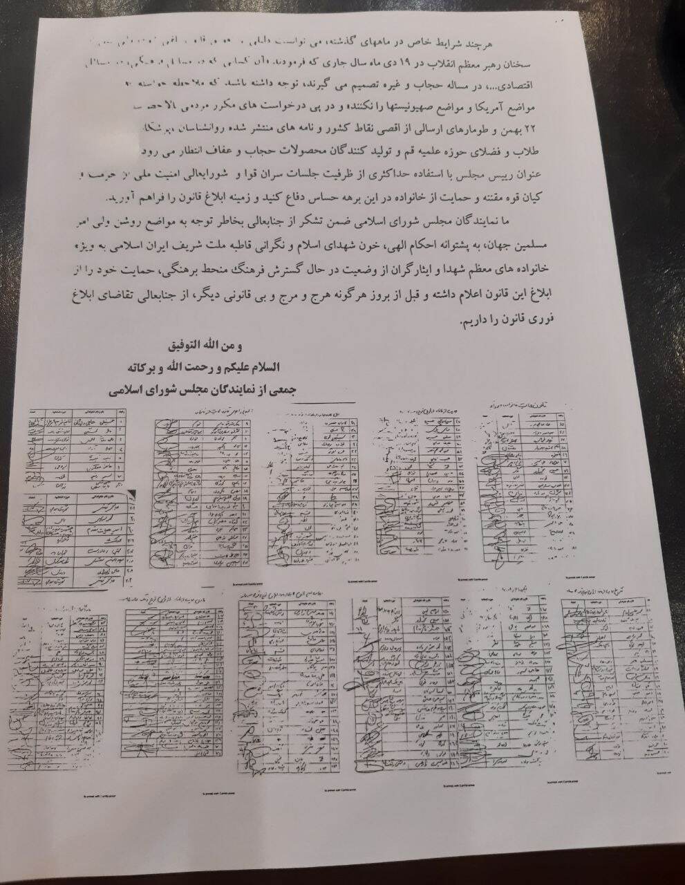 ۲۰۹ نماینده مجلس در نامه‌ای به قالیباف خواستار ابلاغ قانون عفاف و حجاب شدند