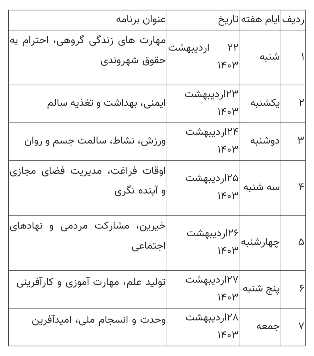 برنامه وزارت علوم در هفته خوابگاههای دانشجویی اعلام شد برنامه وزارت علوم در هفته خوابگاههای دانشجویی اعلام شد