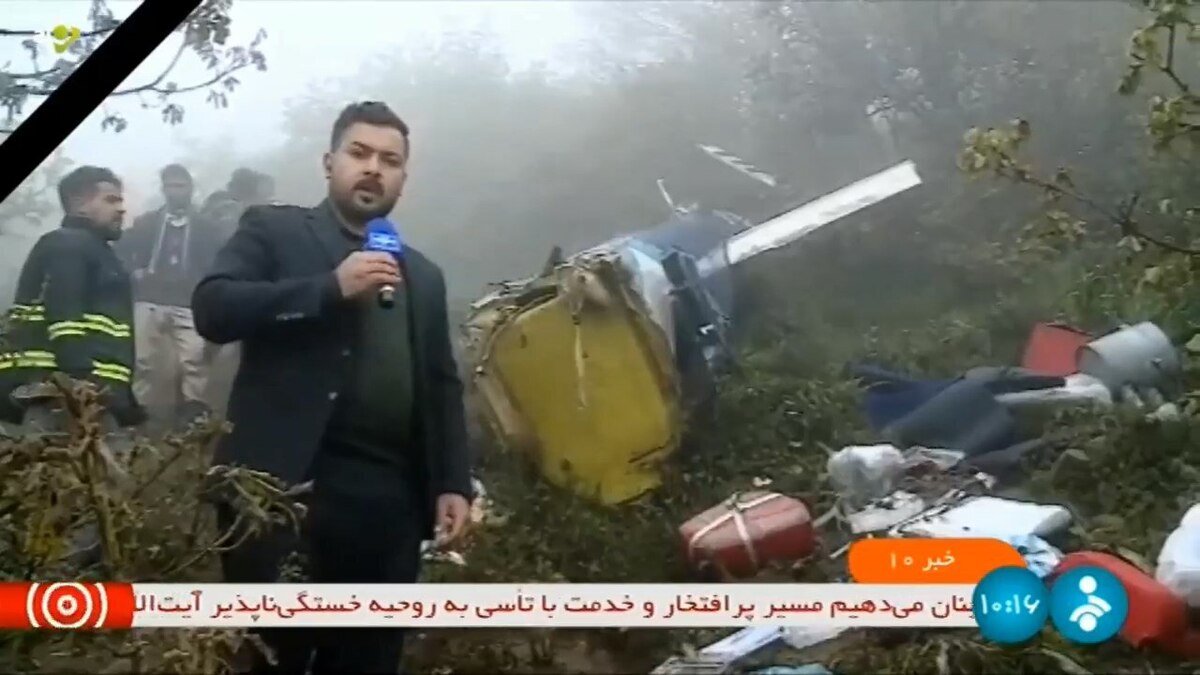 تصاویر محل سقوط بالگرد حامل رئیس‌جمهور و شهدای همراه+ فیلم