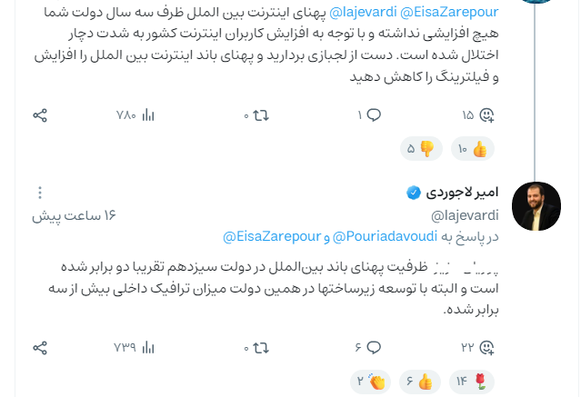 ظرفیت پهنای باند بین الملل در دولت سیزدهم ۲برابر شده است ظرفیت پهنای باند بین الملل در دولت سیزدهم ۲برابر شده است